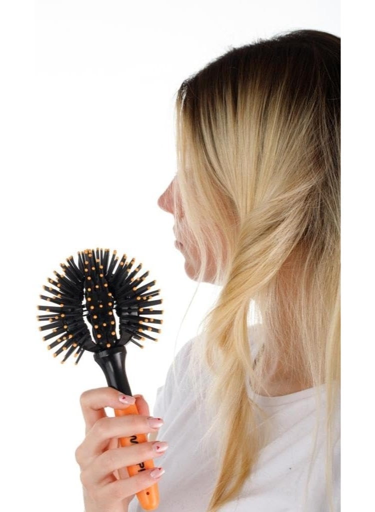 Mixup! 3D Bomb Curl Spherical Detangling Hair Brush for Curly Hair Styling - Image 3